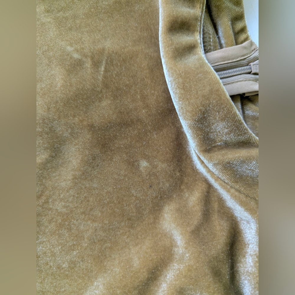 Ivy City Co La La Lady Midi Gold Velvet Long sleeve Modest Mom‎ Dress S - Picture 11 of 16